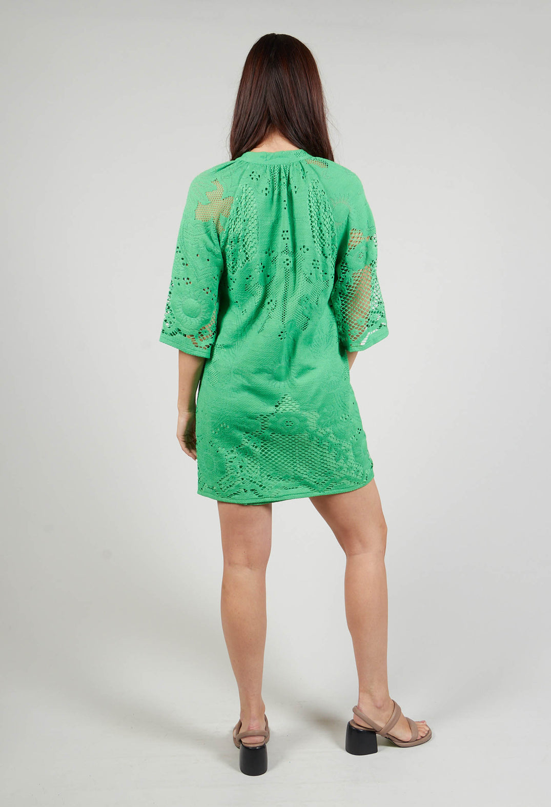 Lace Tunic Dress in Flash Green