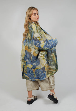 Linen Overcoat in Lilly Allover