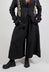 Wide Leg Dropcrotch Trousers in Black