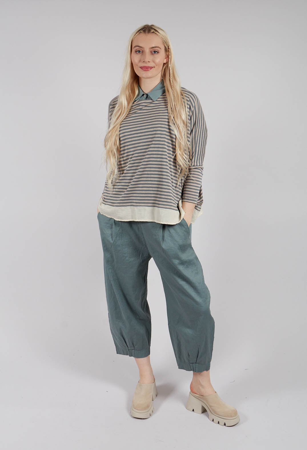Bamboo LR Jumper in Lago Stripe