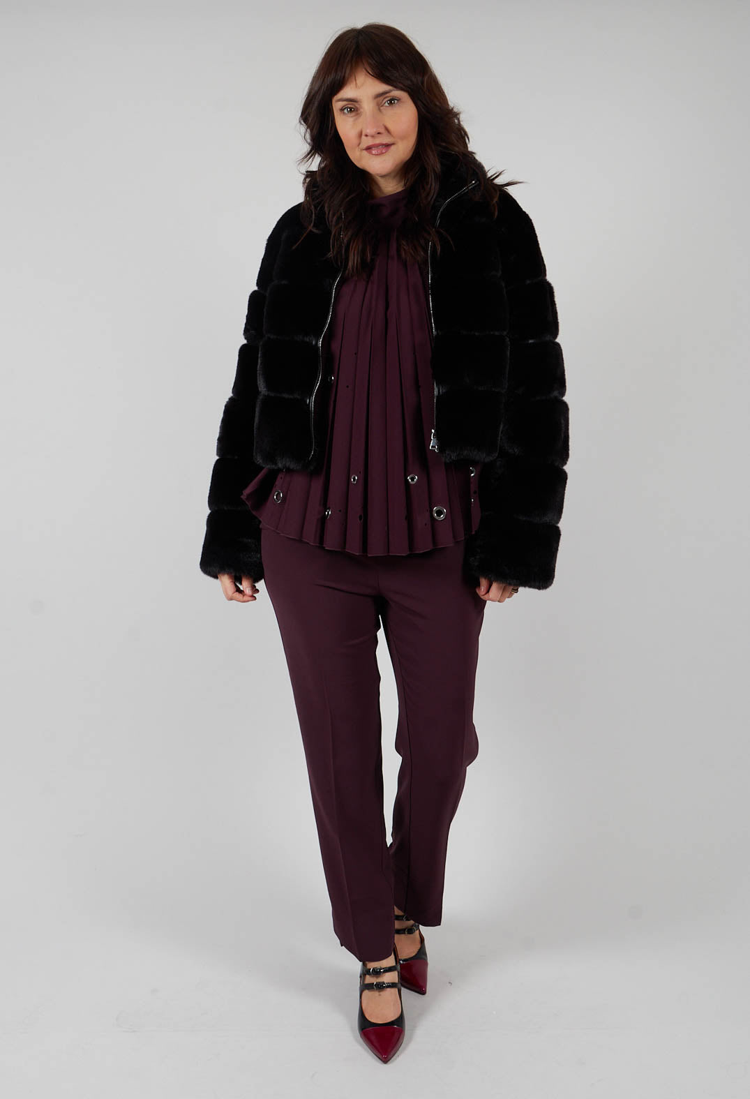 Cigarette Trousers in Plum