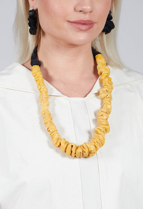 Ruched Effect Necklace in Yellow