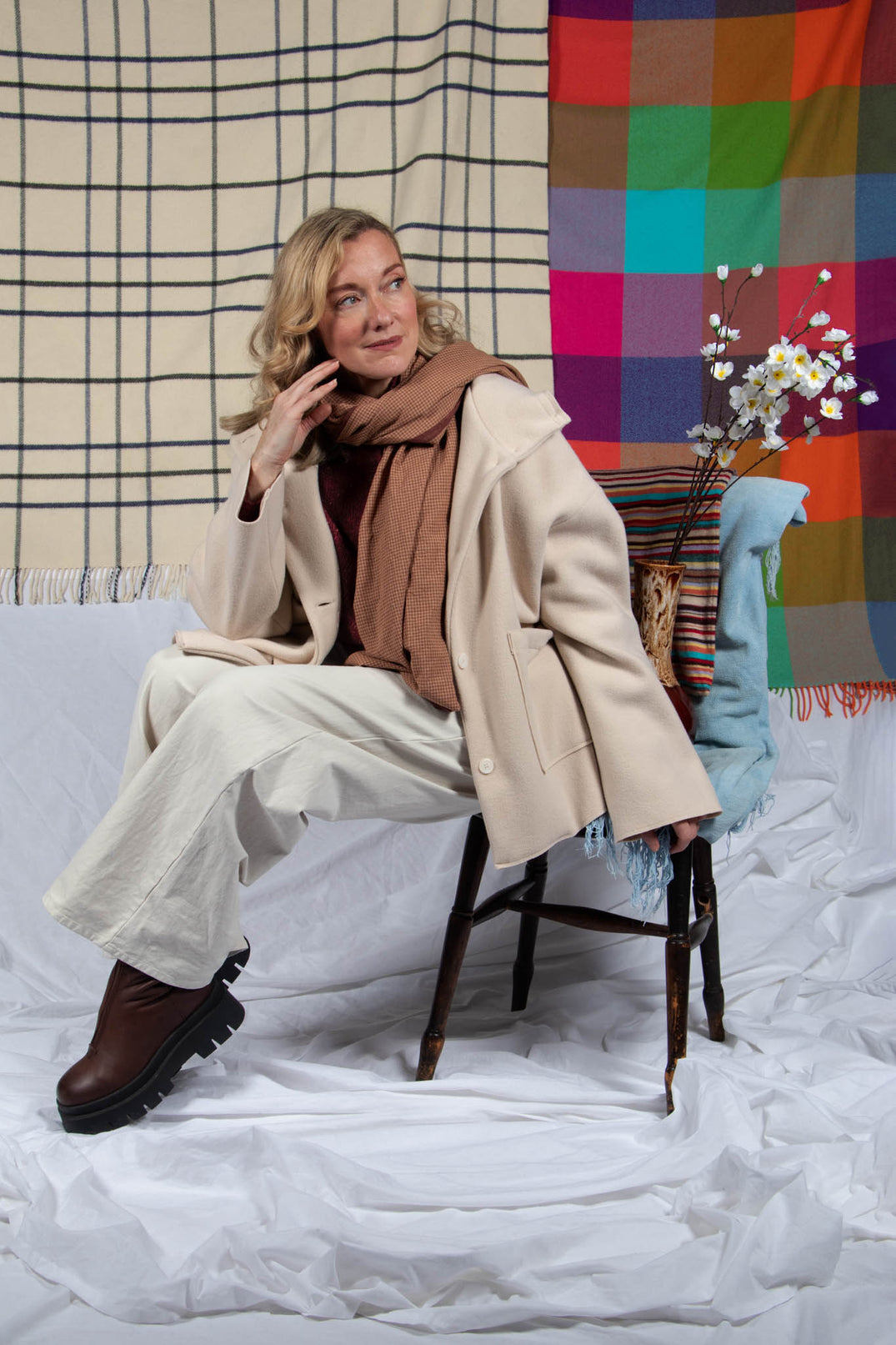 Kafallt Trousers in Gefuhl Beige