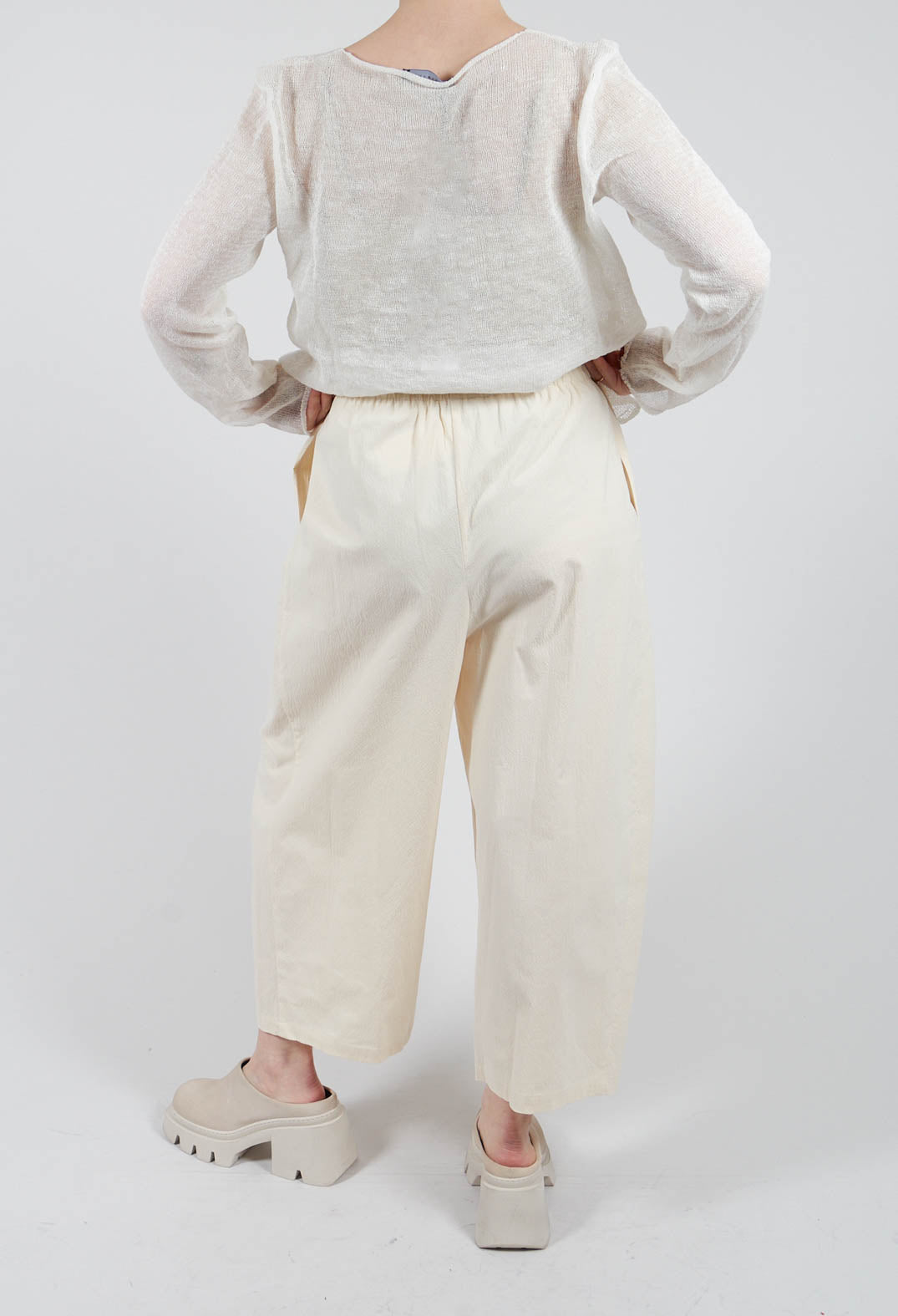 Easy Crinkle Trousers in Sasso