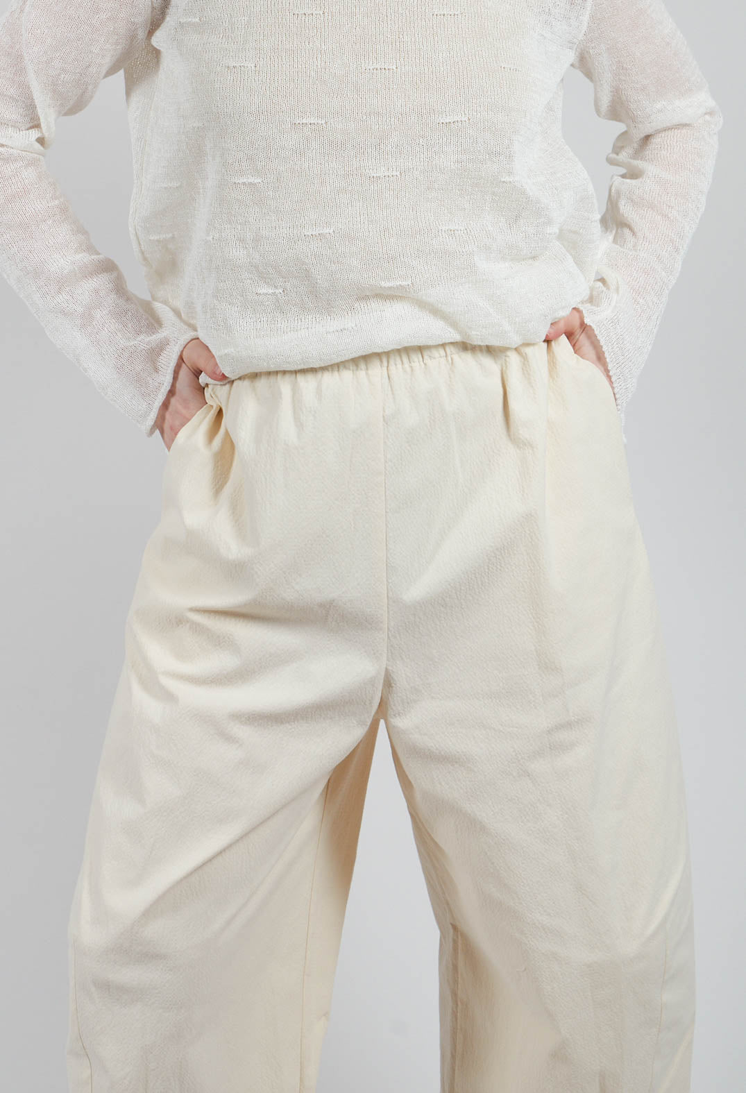 Easy Crinkle Trousers in Sasso