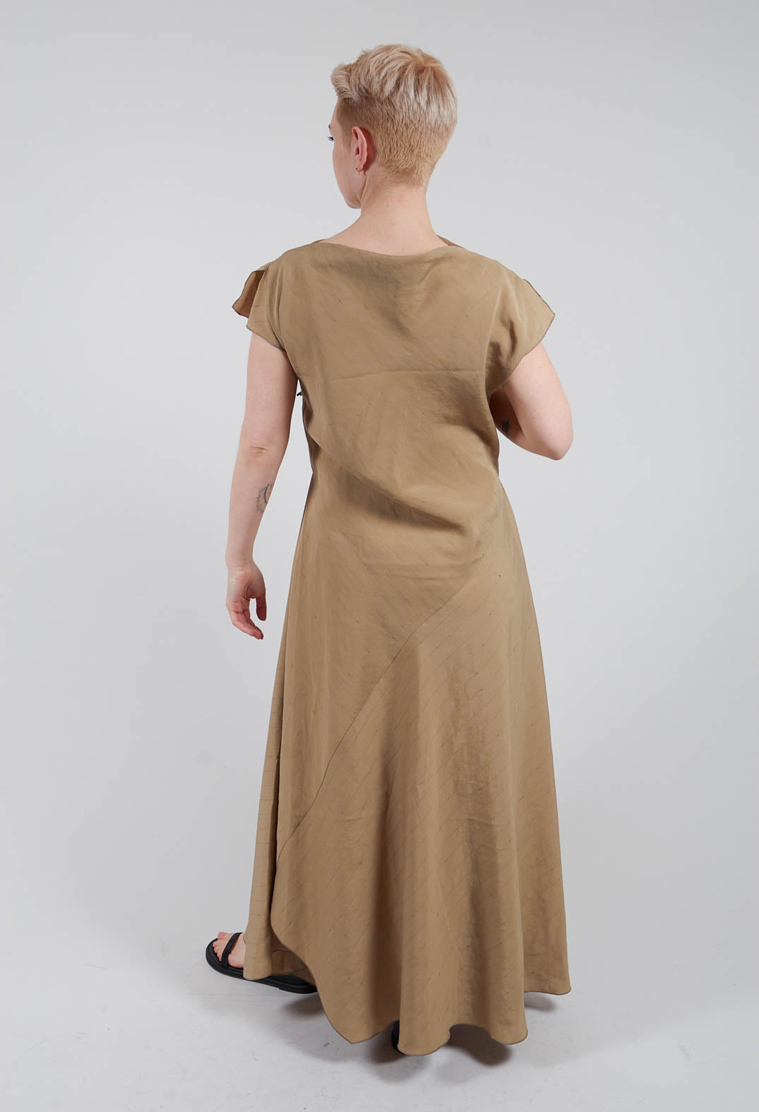 Edal Dress in Khaki Sand