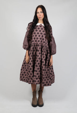 Edina Dress in Dark Mauve
