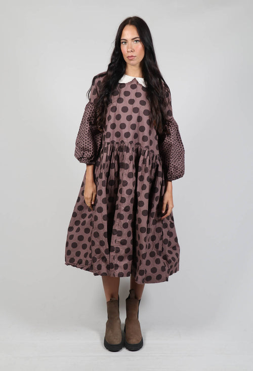 Edina Dress in Dark Mauve