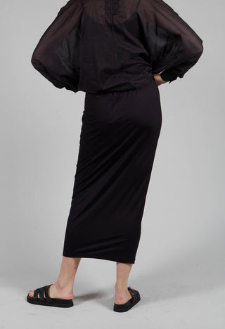 Elasticated Jersey Skirt in Black