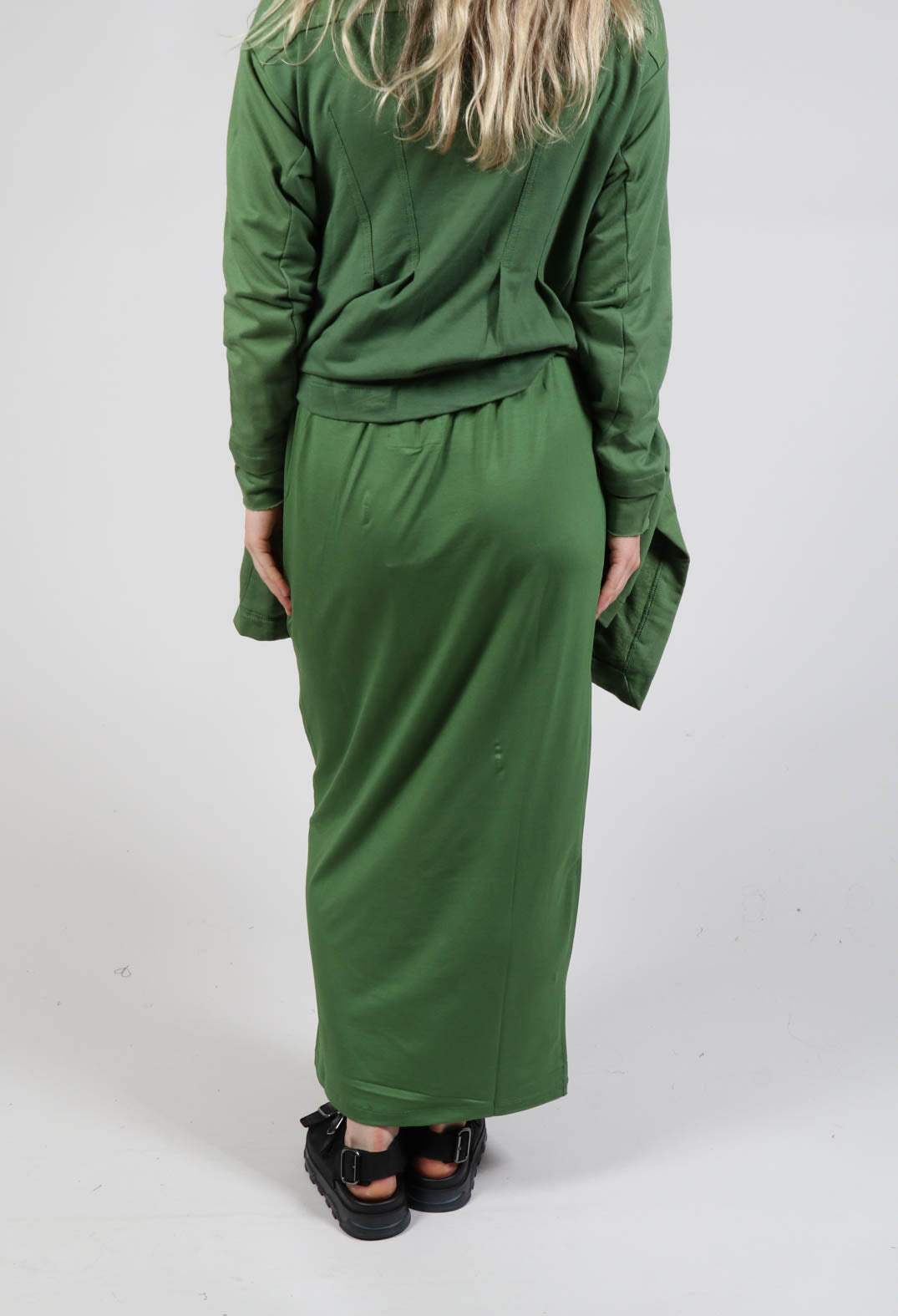 Elasticated Jersey Skirt in Green