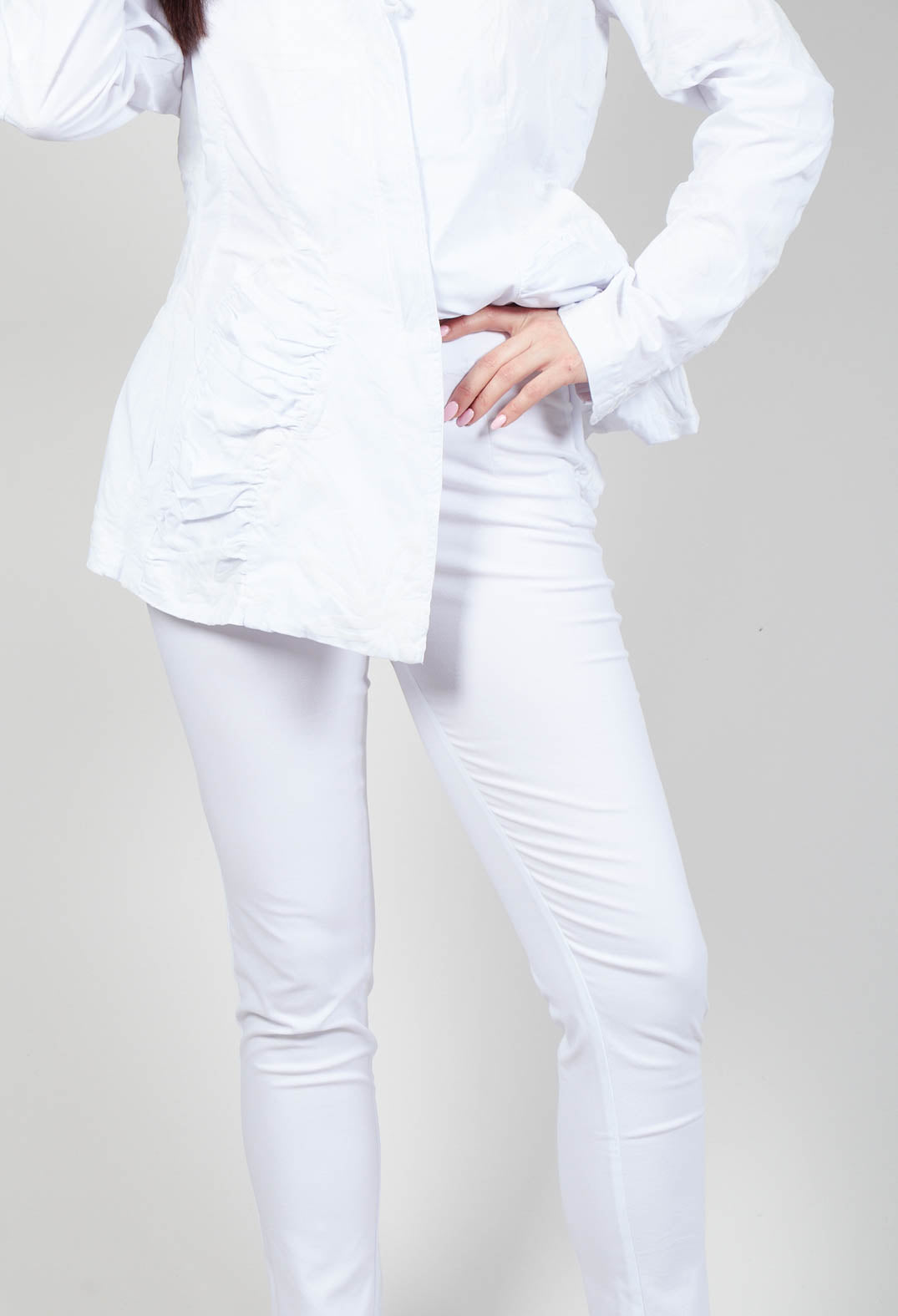 Elasticated Pants in White