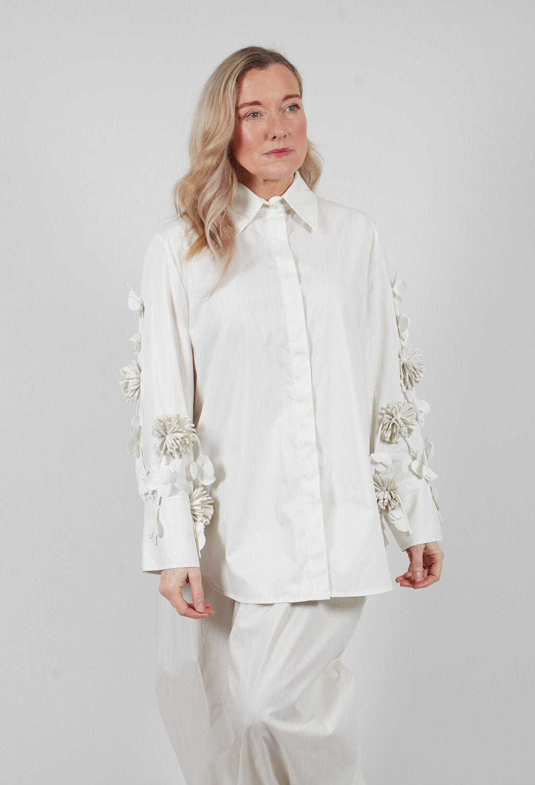 Embellished Shirt in Vanilla