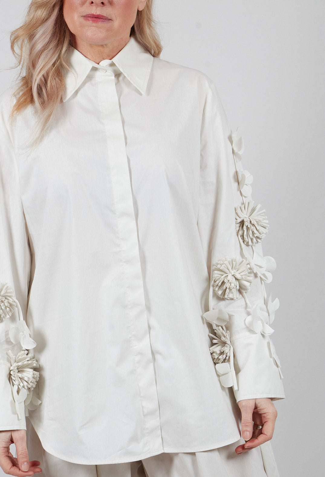 Embellished Shirt in Vanilla