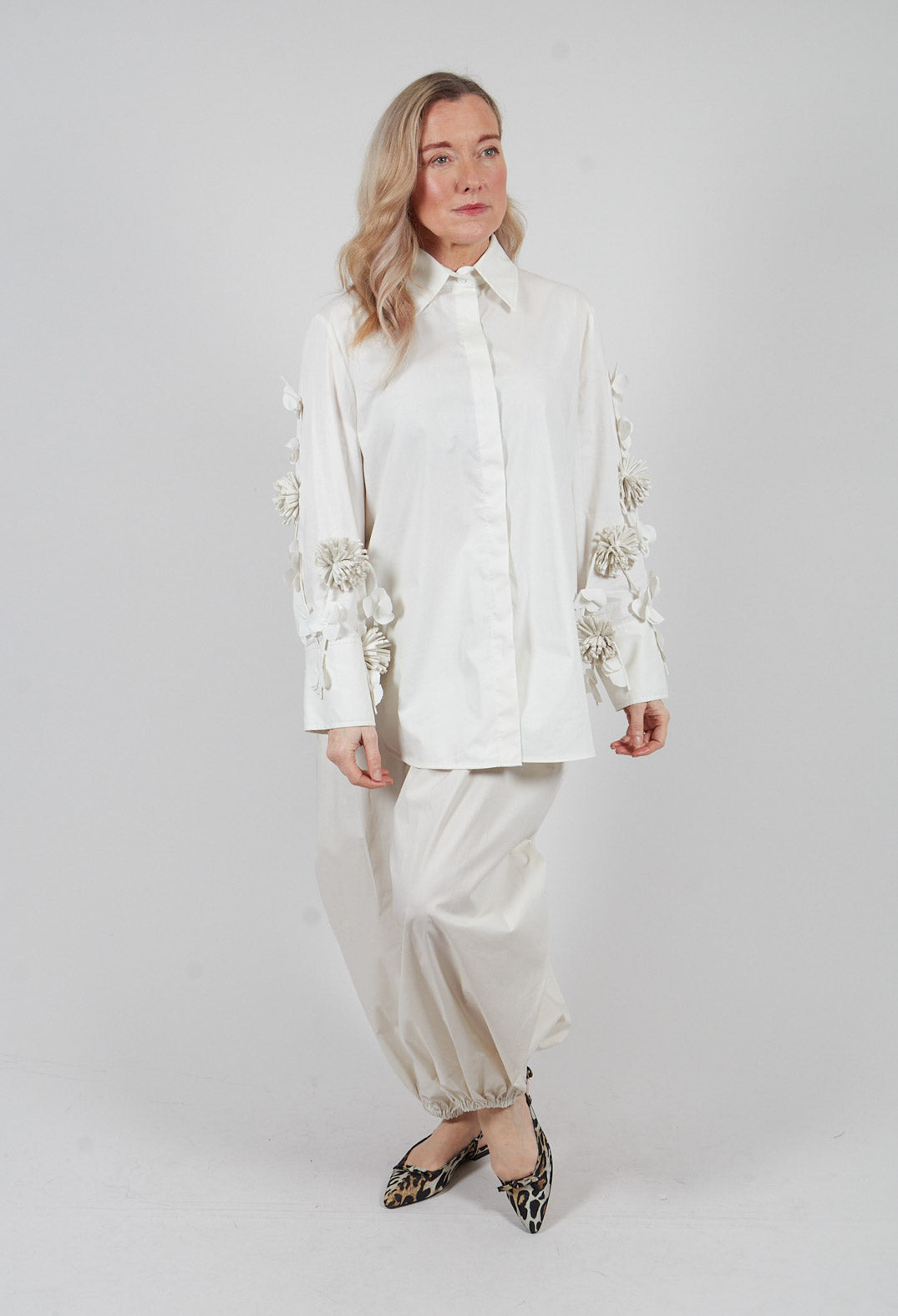 Embellished Shirt in Vanilla