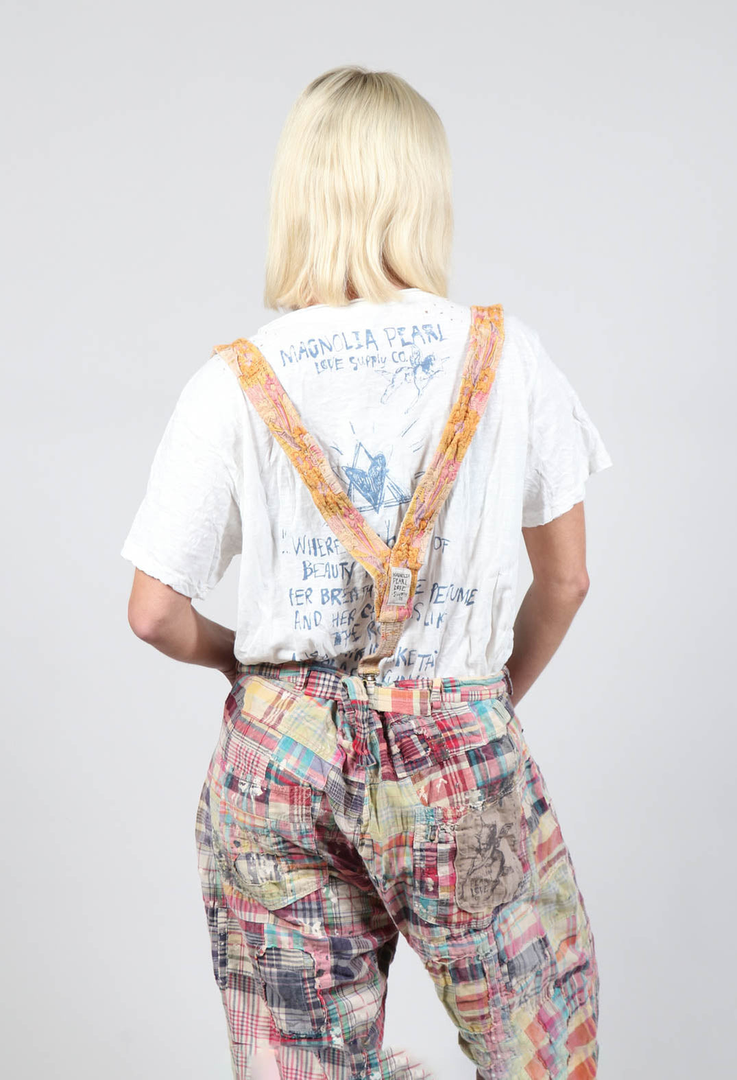 Embroidered Shea Suspenders in Deelite