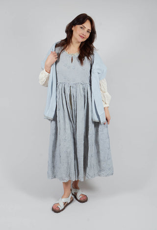 Emona Dress in Broderie Bleu