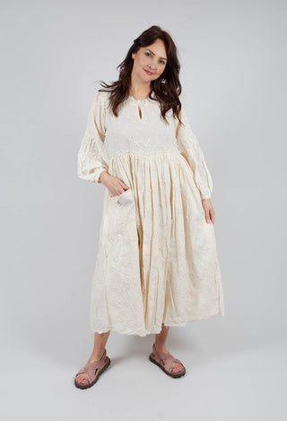 Emona Dress in Broderie Ecru