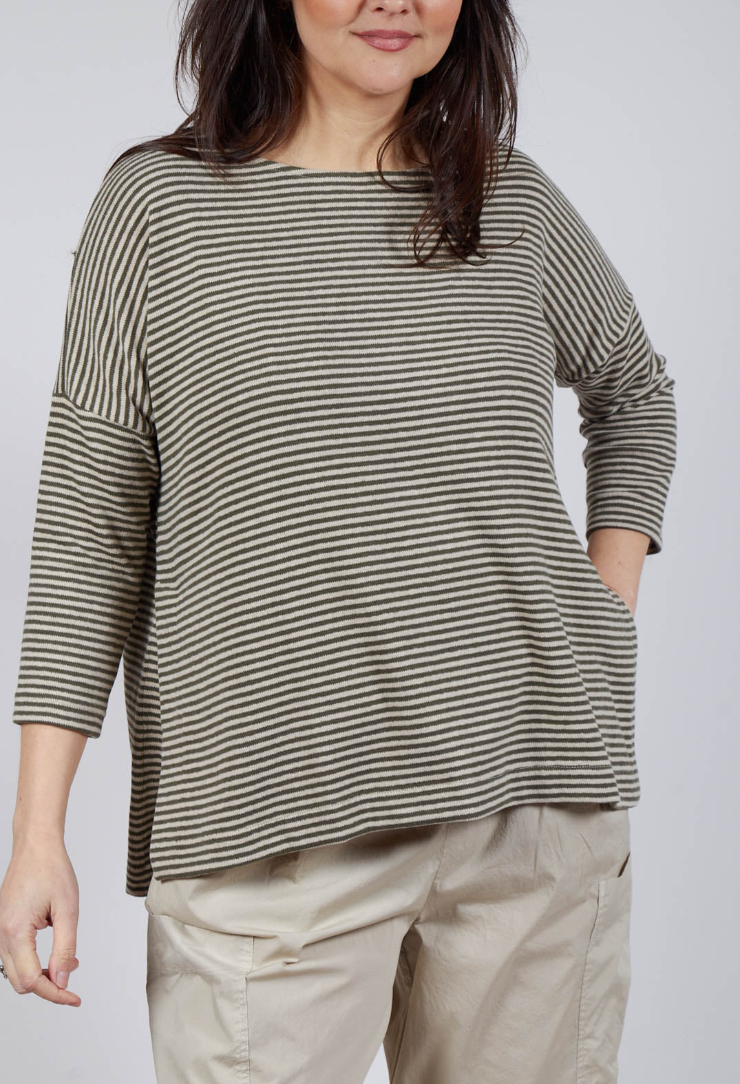 Emotiva Jumper in Alga Stripe