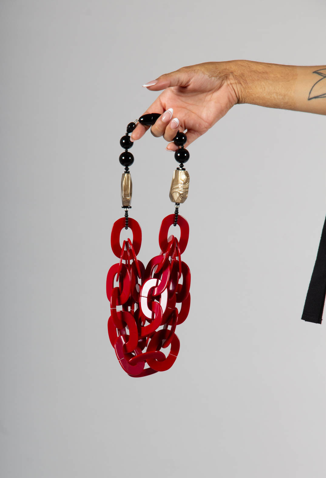 Estasi 3 Strands of Flat Chain Necklace
