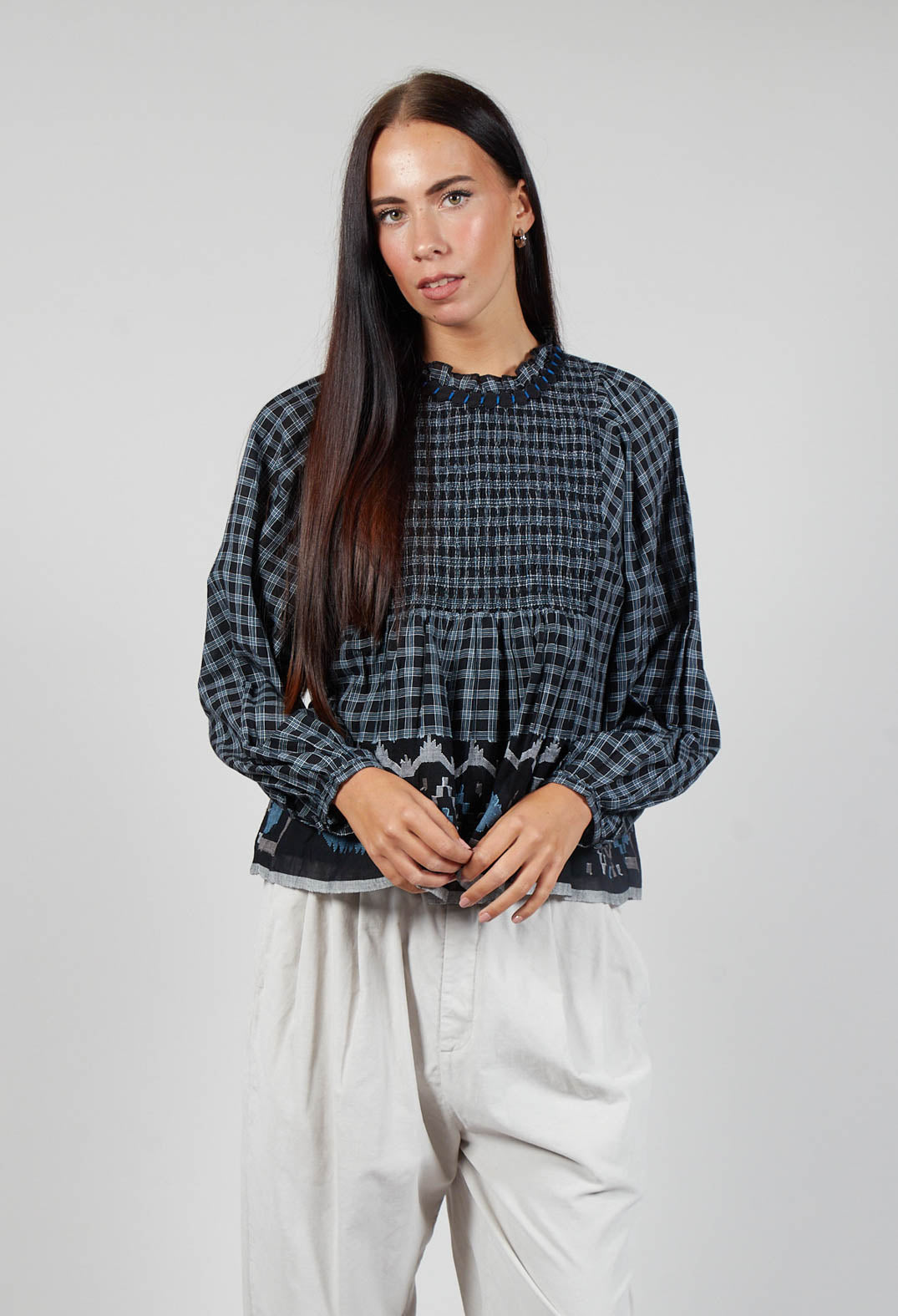 Esther Handwoven Top in Black