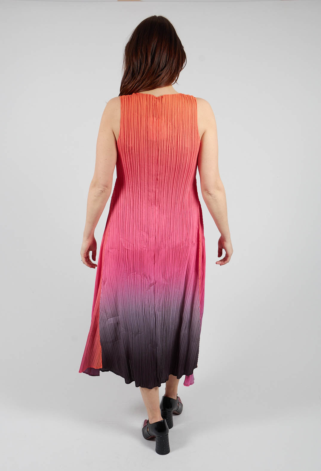 Estrella Dress in Tangerine Pink Glow