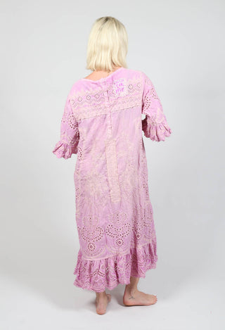 Eyelet Anna Grace Dress in Purple Boba