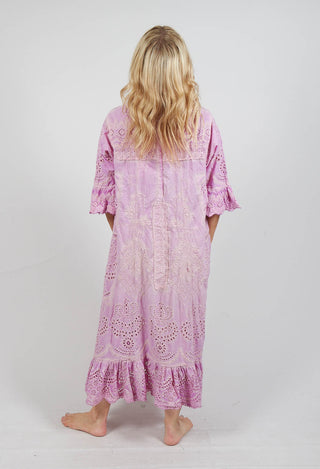 Eyelet Anna Grace Dress in Purple Boba
