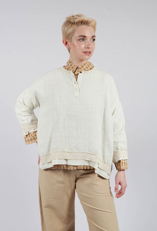 Faux Layer Top in Chalk