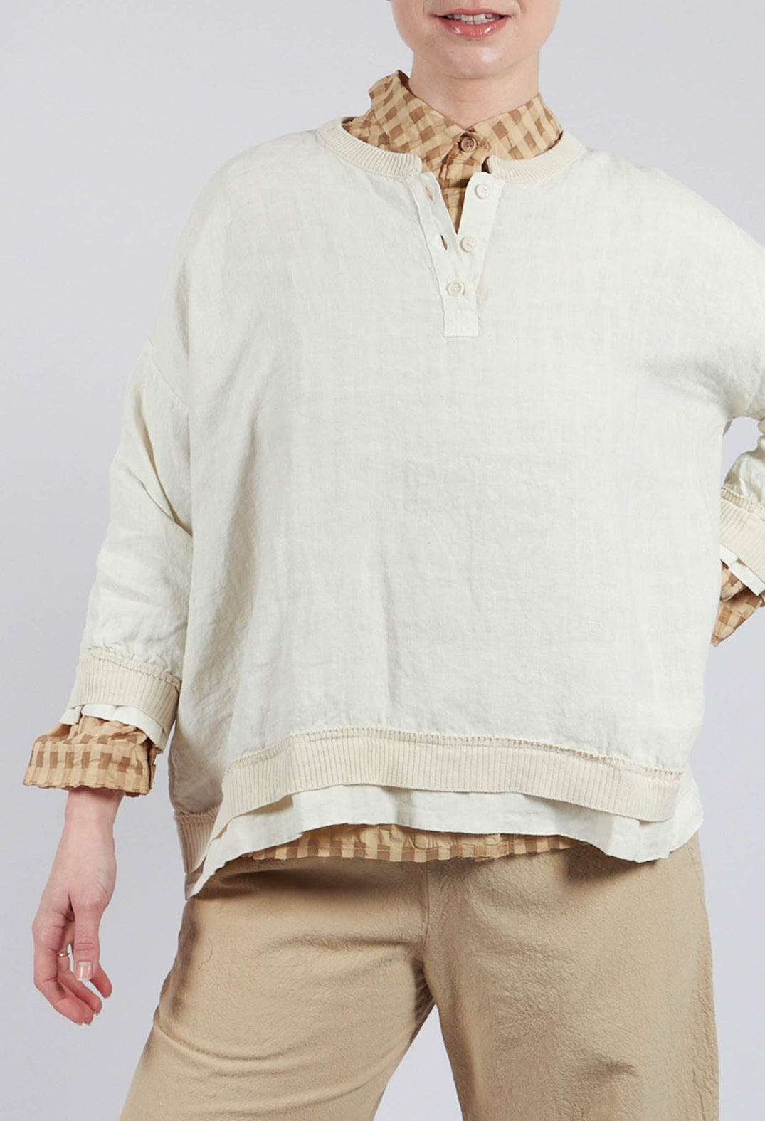 Faux Layer Top in Chalk
