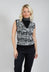 Faux Turtleneck V-Neck Sweater Vest in Off White
