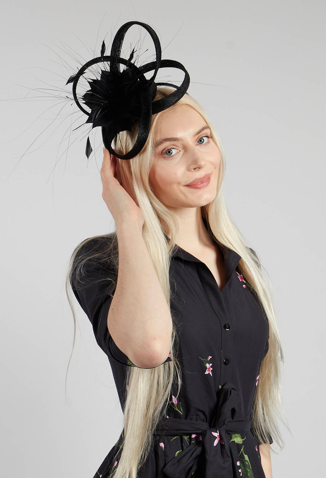 Feather Fascinator in Black