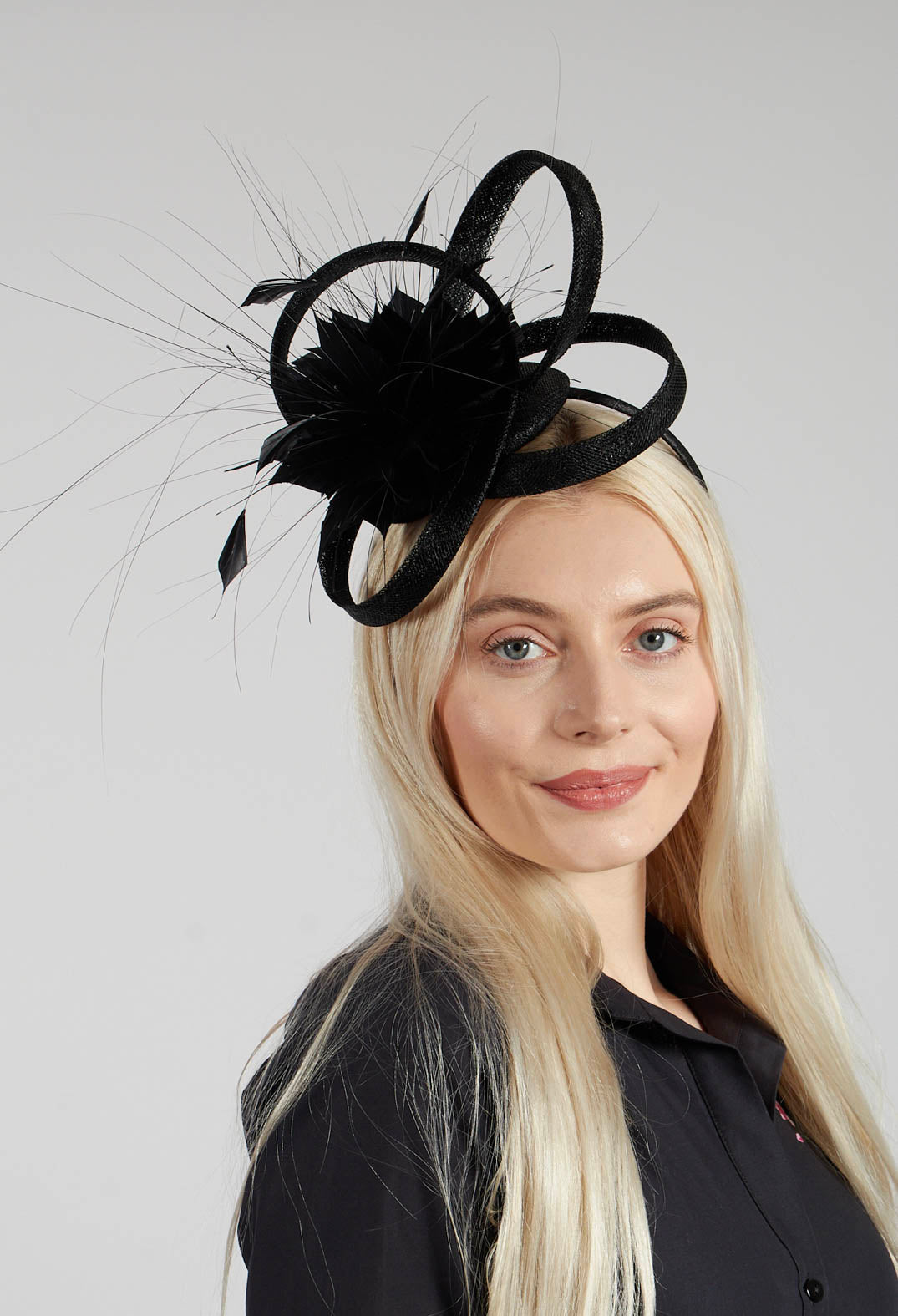 Feather Fascinator in Black