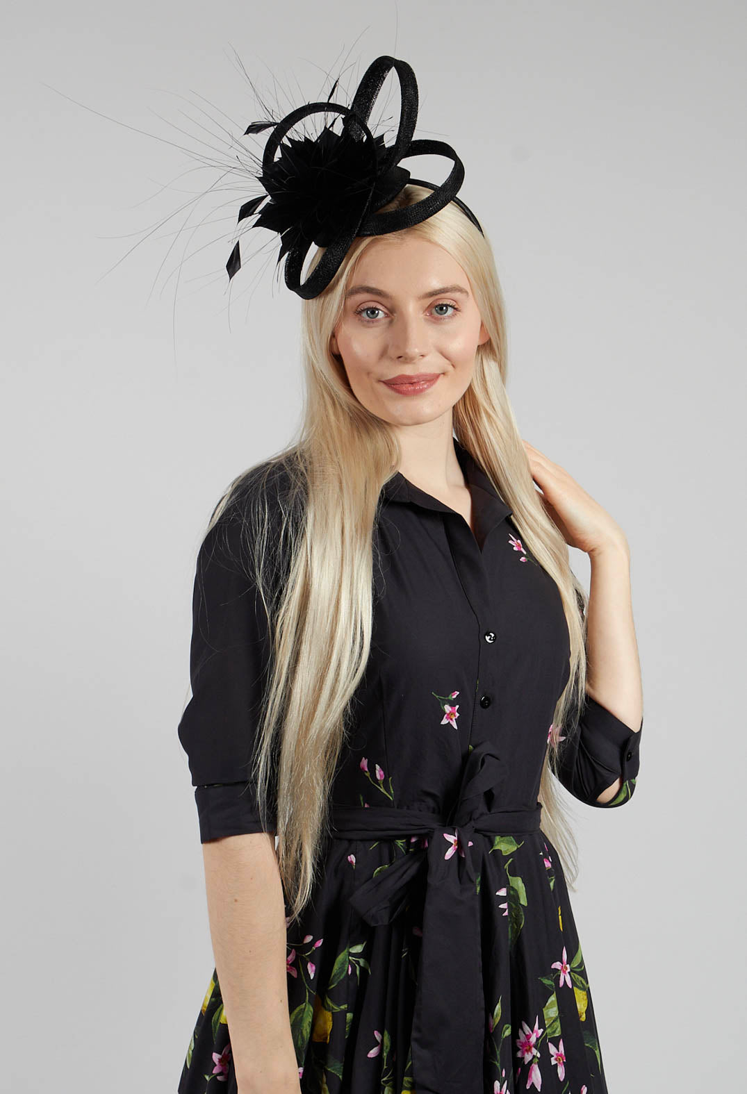 Feather Fascinator in Black