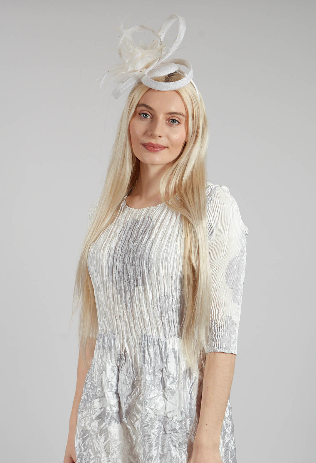 Feather Fascinator in White