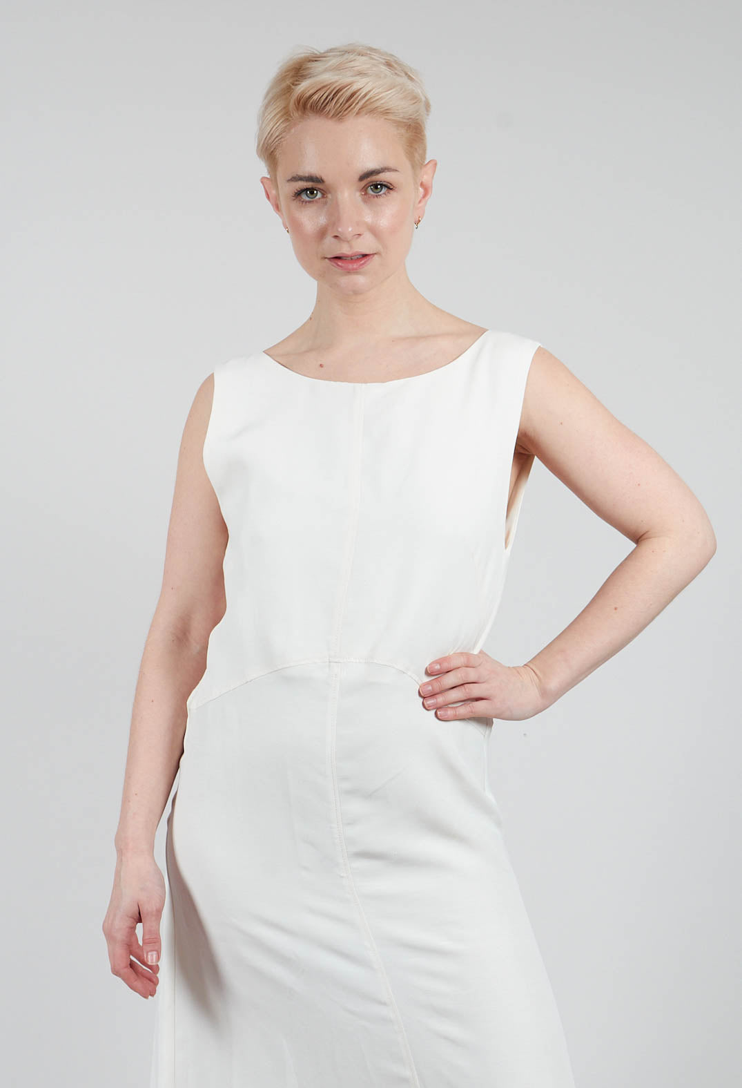 Fedra Flared Dress in Sea Salt
