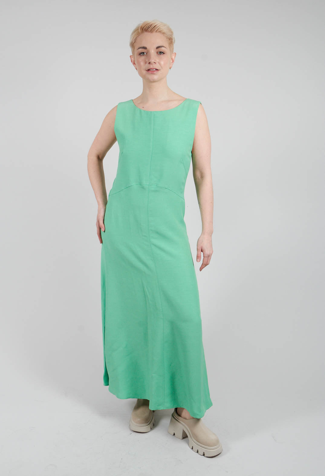 Fedra Flared Dress in Seafoam