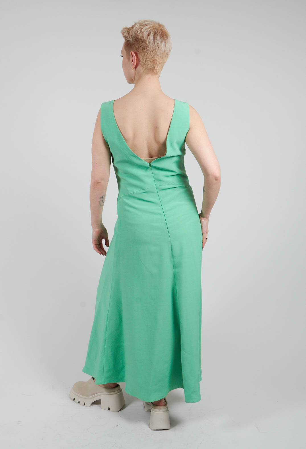 Fedra Flared Dress in Seafoam