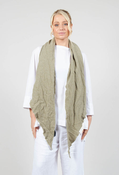 Felted Triangle Scarf SW in Olive