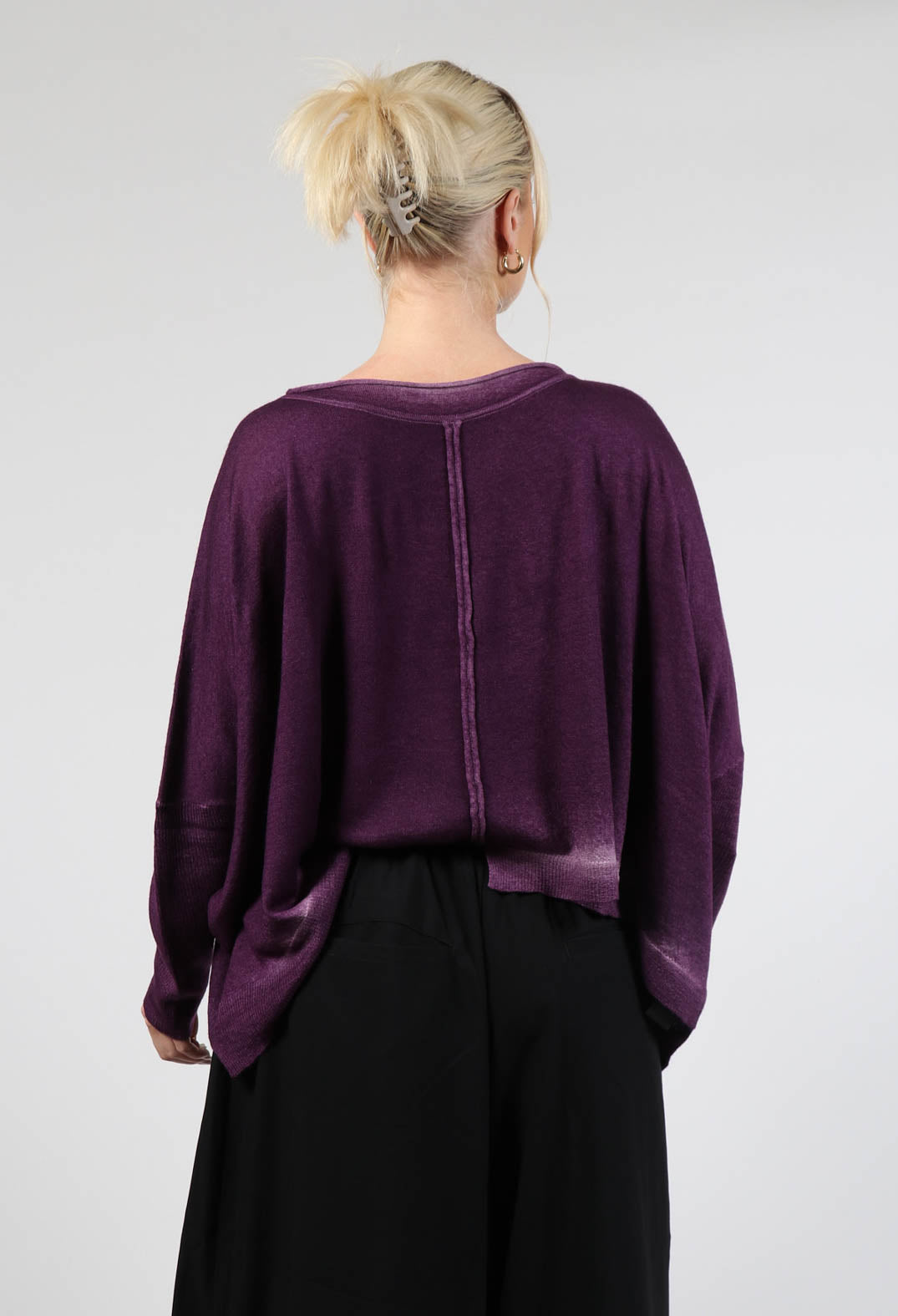 Fine Knit Jumper in Purple