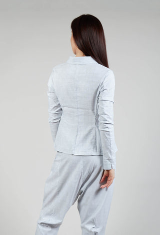 Fitted Button Through Jacket in Grey Print