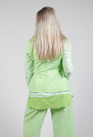 Fitted Button Through Jacket in Lime Print