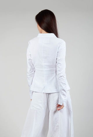 Fitted Button Through Jacket in White
