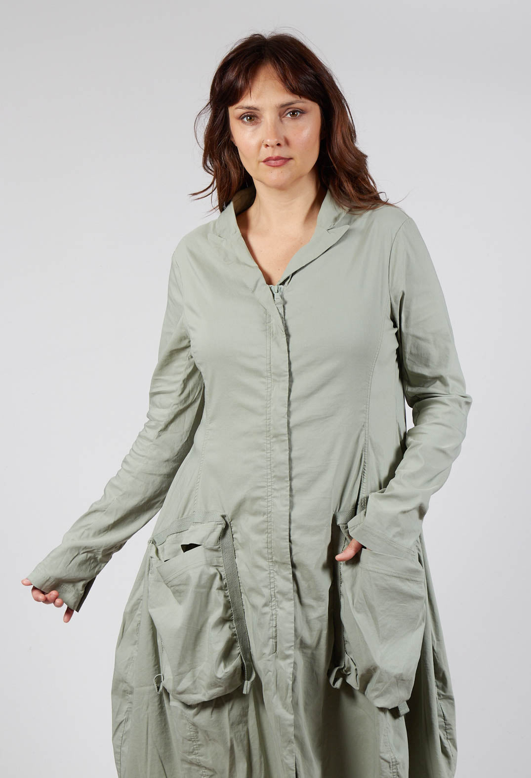Fitted Coat with Cargo Pockets in Defender