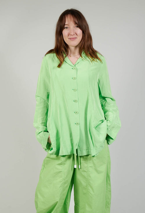 Flared Hem Tailored Jacket in Lime