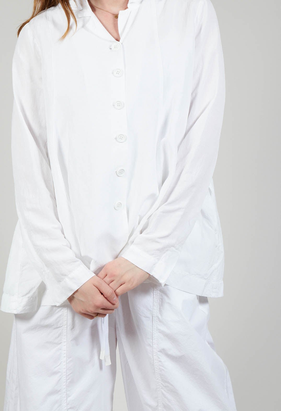 Flared Hem Tailored Jacket in White