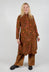 Floral Cord Shirt Dress in Tabacco
