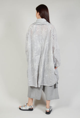 Floral Overcoat in C.Coal 10% Cloud