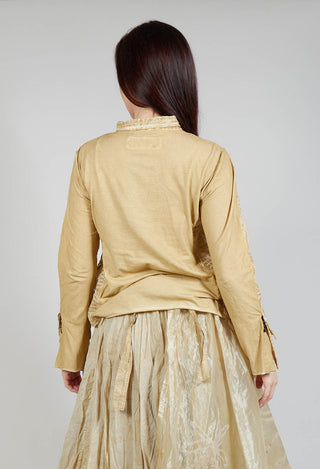 Flower Print Jacket in Wax Cloud