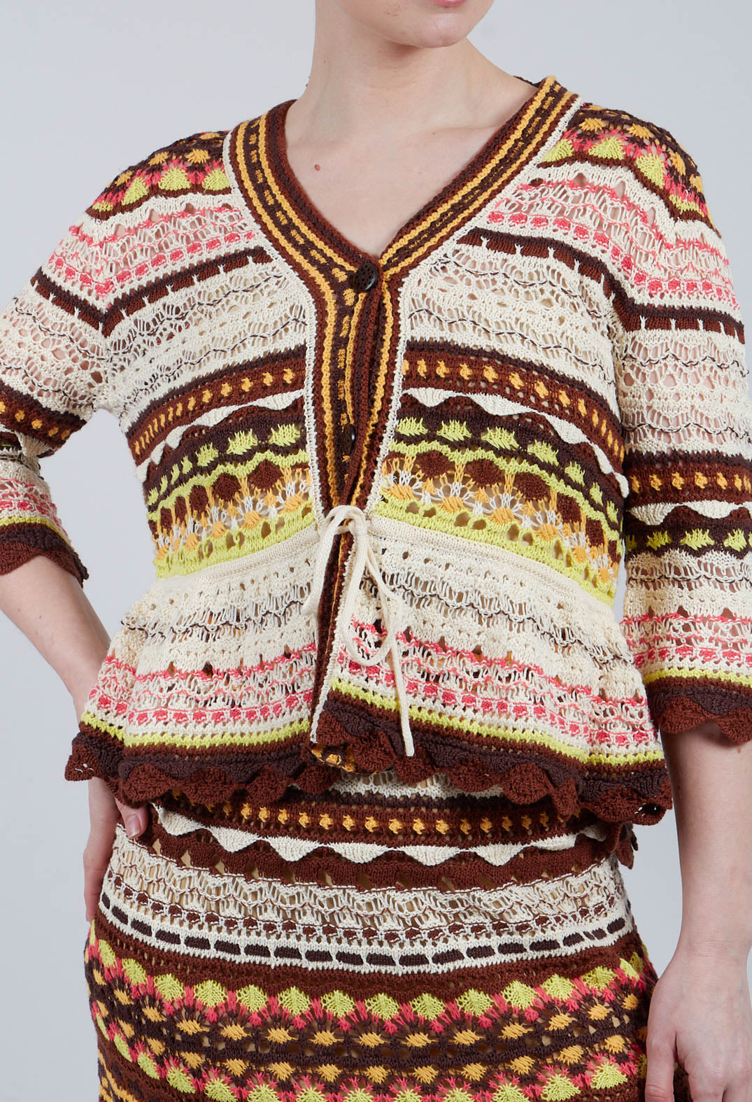 Flynn Gilet Maille in Marron