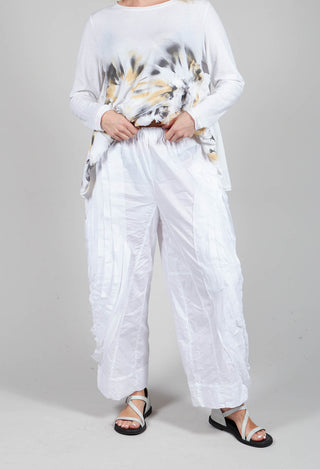Fold Texture Trousers in White